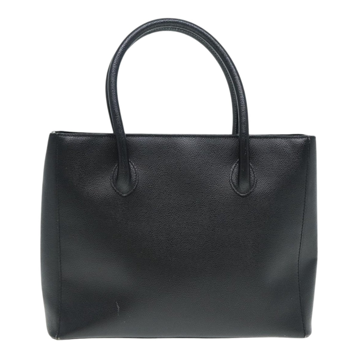 CELINE Tote Bag Leather Black Gold Auth ep5299