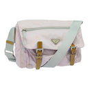 PRADA Shoulder Bag Nylon Pink Silver Auth ep5304-1
