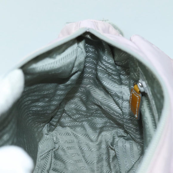 PRADA Shoulder Bag Nylon Pink Silver Auth ep5304