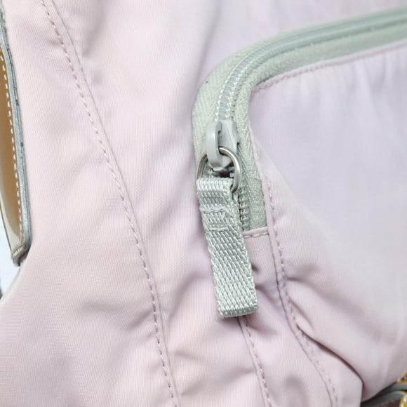 PRADA Shoulder Bag Nylon Pink Silver Auth ep5304