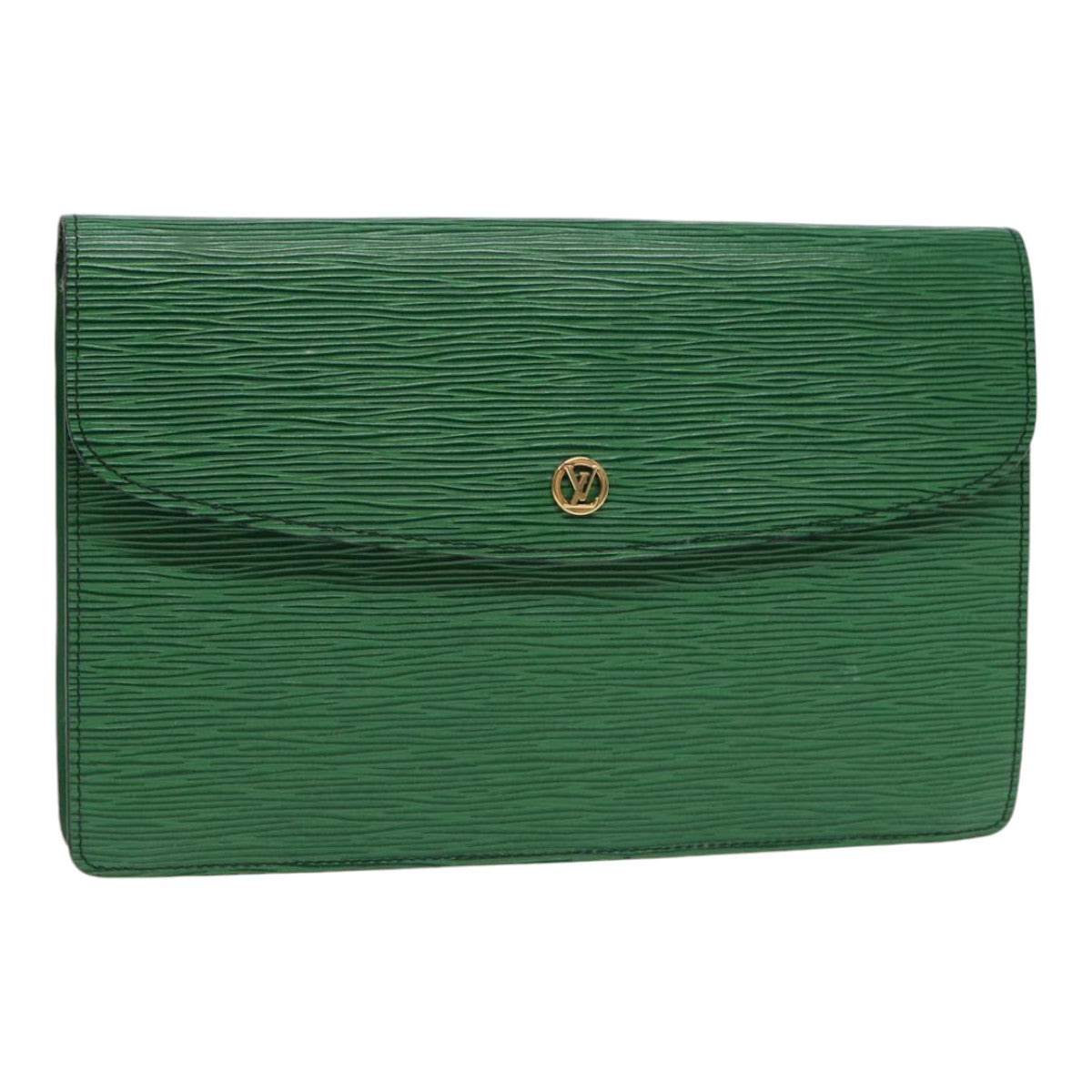 LOUIS VUITTON Epi Montaigne 27 Clutch Bag Green M52654 LV Auth ep5317