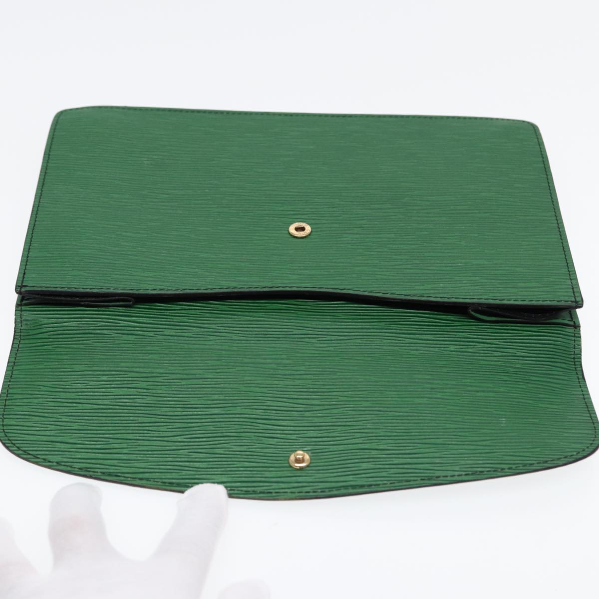 LOUIS VUITTON Epi Montaigne 27 Clutch Bag Green M52654 LV Auth ep5317