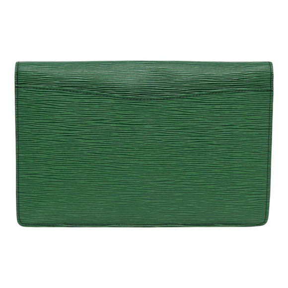 LOUIS VUITTON Epi Montaigne 27 Clutch Bag Green M52654 LV Auth ep5317