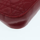 Christian Dior Canage Accessory Pouch Leather Red Gold Auth ep5334-10