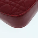 Christian Dior Canage Accessory Pouch Leather Red Gold Auth ep5334-15