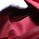 Christian Dior Canage Accessory Pouch Leather Red Gold Auth ep5334-18