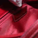 Christian Dior Canage Accessory Pouch Leather Red Gold Auth ep5334-19