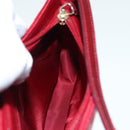 Christian Dior Canage Accessory Pouch Leather Red Gold Auth ep5334-20