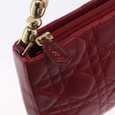 Christian Dior Canage Accessory Pouch Leather Red Gold Auth ep5334-25