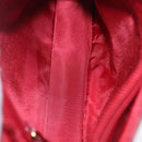 Christian Dior Canage Accessory Pouch Leather Red Gold Auth ep5334-27