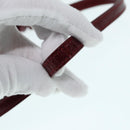 Christian Dior Canage Accessory Pouch Leather Red Gold Auth ep5334-8