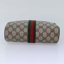 GUCCI GG Supreme Web Sherry Line Clutch Bag Beige Gold 32 014 3553 Auth ep5355-6