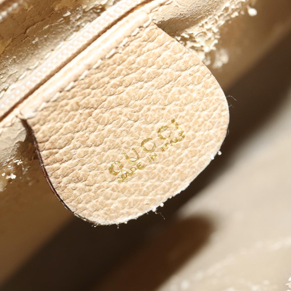 GUCCI Bamboo Hand Bag Suede Beige Gold 002 0260 2615 Auth ep5358