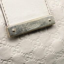 GUCCI GG Canvas Guccissima Hand Bag White Gold 211935 Auth ep5377-17