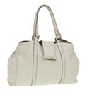 GUCCI GG Canvas Guccissima Hand Bag White Gold 211935 Auth ep5377-1