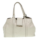 GUCCI GG Canvas Guccissima Hand Bag White Gold 211935 Auth ep5377-13