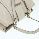 GUCCI GG Canvas Guccissima Hand Bag White Gold 211935 Auth ep5377-6