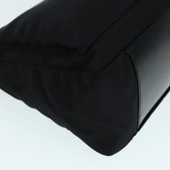 GUCCI Bamboo Hand Bag Nylon Black Silver 000 0509 Auth ep5387