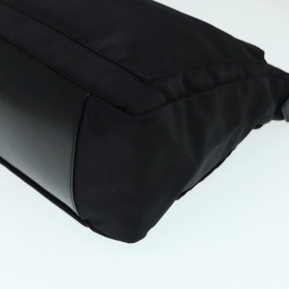 GUCCI Bamboo Hand Bag Nylon Black Silver 000 0509 Auth ep5387