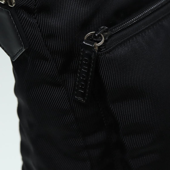 GUCCI Bamboo Hand Bag Nylon Black Silver 000 0509 Auth ep5387