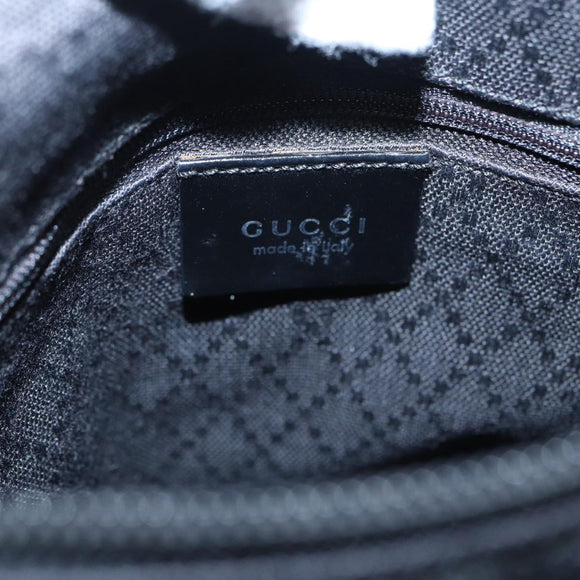 GUCCI Bamboo Hand Bag Nylon Black Silver 000 0509 Auth ep5387