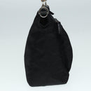 GUCCI Bamboo Hand Bag Nylon Black Silver 000 0509 Auth ep5387-4
