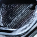 PRADA Handtas Nylon Zwart Zilver Auth ep5402-22
