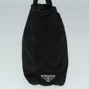 PRADA Hand Bag Nylon Black Silver Auth ep5402-5