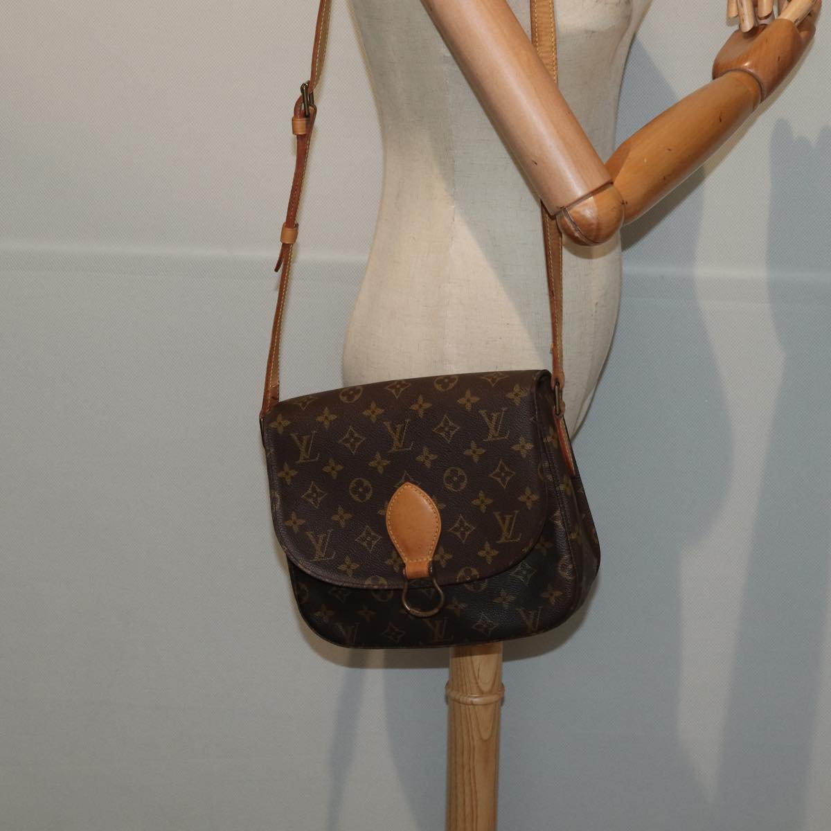 LOUIS VUITTON Monogram Saint Cloud GM Shoulder Bag M51242 LV Auth ep5403