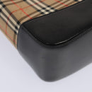 BURBERRY Nova Check Tote Bag Canvas Beige Gold Auth ep5405-14