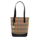 BURBERRY Nova Check Tote Bag Canvas Beige Gold Auth ep5405-12