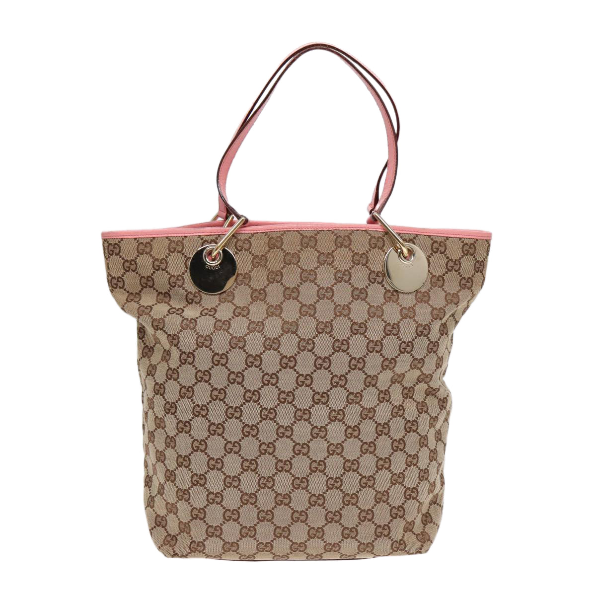 GUCCI GG Canvas Tote Bag Beige Gold 120836 Auth ep5407 - 0