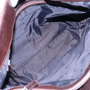 BURBERRY Nova Check Hand Bag Canvas Beige Silver Auth ep5413-11