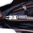 BURBERRY Nova Check Hand Bag Canvas Beige Silver Auth ep5413-21