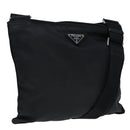 PRADA Shoulder Bag Nylon Black Silver Auth ep5415-1