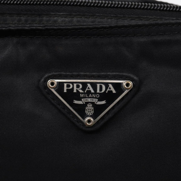 PRADA Shoulder Bag Nylon Black Silver Auth ep5415