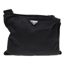PRADA Shoulder Bag Nylon Black Silver Auth ep5415-13