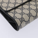 GUCCI GG Supreme Shoulder Bag PVC Leather Navy Gold 94 02 050 Auth ep5428-15