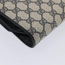 GUCCI GG Supreme Shoulder Bag PVC Leather Navy Gold 94 02 050 Auth ep5428-17