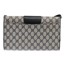 GUCCI GG Supreme Shoulder Bag PVC Leather Navy Gold 94 02 050 Auth ep5428 - 0