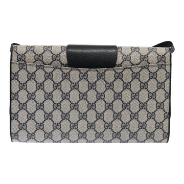 GUCCI GG Supreme Shoulder Bag PVC Leather Navy Gold 94 02 050 Auth ep5428 - 0