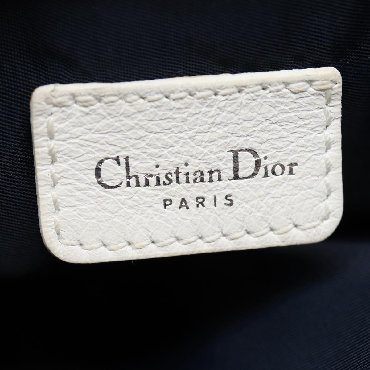 Christian Dior Trotter Canvas Waist bag Nylon Navy Silver Auth ep5452