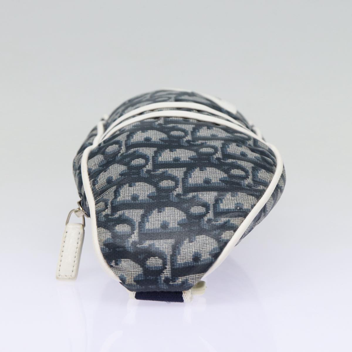 Christian Dior Trotter Canvas Waist bag Nylon Navy Silver Auth ep5452