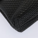 BALLY Hand Bag Leather Black Gold Auth ep5454-14