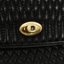 BALLY Hand Bag Leather Black Gold Auth ep5454-16