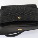 BALLY Hand Bag Leather Black Gold Auth ep5454-10