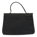 BALLY Hand Bag Leather Black Gold Auth ep5454-1