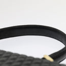 BALLY Hand Bag Leather Black Gold Auth ep5454-7