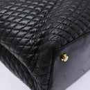 BALLY Tote Bag Leather Black Gold Auth ep5456-12