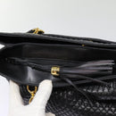 BALLY Tote Bag Leather Black Gold Auth ep5456-16